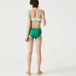 Women Lacoste V0ZN2663 Green Blue QAG Print Bikini Bottom - Image 3