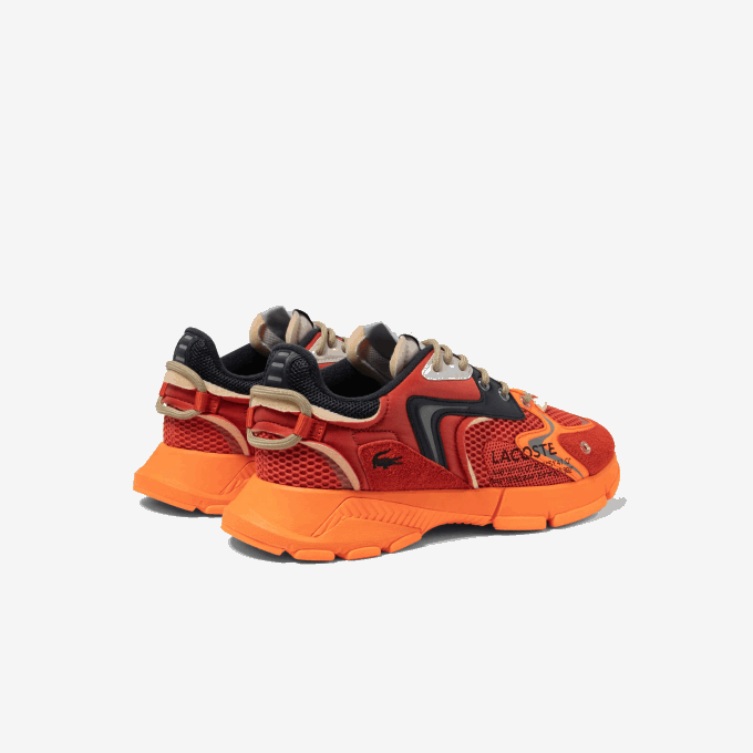 Women Lacoste V0ZN2675 Red Orange AM1 L003 Neo Textile Sneakers - Image 3