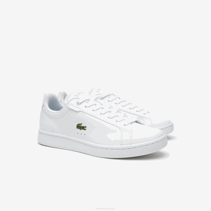 Women Lacoste V0ZN2681 White 21G Carnaby Pro BL Tonal Leather Sneakers - Image 2
