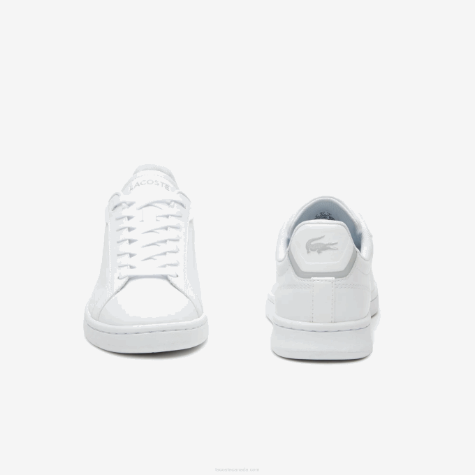 Women Lacoste V0ZN2681 White 21G Carnaby Pro BL Tonal Leather Sneakers - Image 5