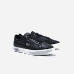 Women Lacoste V0ZN2682 Black & White 312 Powercourt Leather Detailed Sneakers - Image 2
