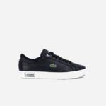 Women Lacoste V0ZN2682 Black & White 312 Powercourt Leather Detailed Sneakers