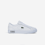 Women Lacoste V0ZN2683 White & Black 147 Powercourt Leather Detailed Sneakers