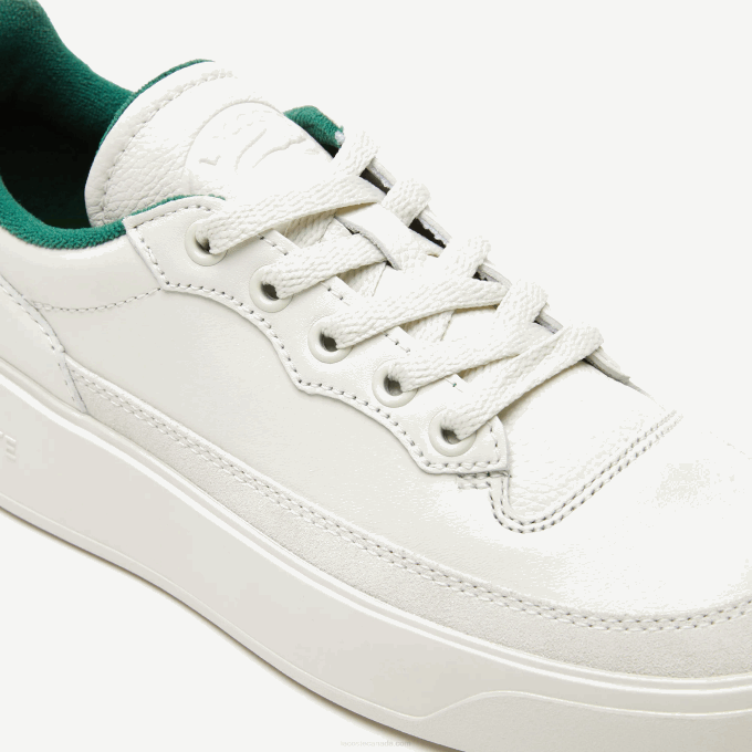Women Lacoste V0ZN2684 Off White 18C G80 Club Leather Tonal Sneakers - Image 6
