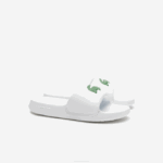 Women Lacoste V0ZN2685 White/Green 082 Croco 1.0 Synthetic Slides - Image 2