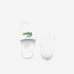 Women Lacoste V0ZN2685 White/Green 082 Croco 1.0 Synthetic Slides - Image 4