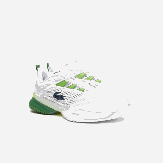 Women Lacoste V0ZN2689 White/Green 082 AG-LT23 Ultra Textile Tennis Shoes - Image 2