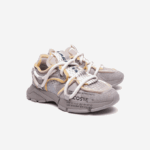 Women Lacoste V0ZN2692 Grey White 1E7 L003 Active Runway Textile Sneakers - Image 2