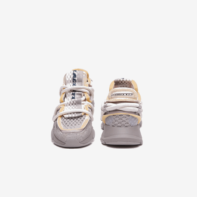 Women Lacoste V0ZN2692 Grey White 1E7 L003 Active Runway Textile Sneakers - Image 5