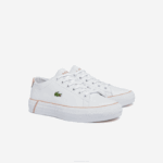 Women Lacoste V0ZN2695 White & Light Pink 1Y9 Gripshot BL Leather and Synthetic Sneakers - Image 2