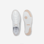 Women Lacoste V0ZN2695 White & Light Pink 1Y9 Gripshot BL Leather and Synthetic Sneakers - Image 4