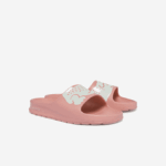 Women Lacoste V0ZN2696 Light Pink & White 208 Croco 2.0 Synthetic Print Slides - Image 2