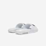 Women Lacoste V0ZN2700 White & Dark Green 1R5 Croco Dualiste Synthetic Logo Strap Slides - Image 3