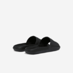 Women Lacoste V0ZN2701 Black & White 312 Croco Water-repellent Synthetic Slides - Image 3