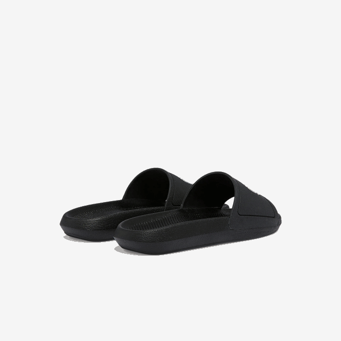 Women Lacoste V0ZN2701 Black & White 312 Croco Water-repellent Synthetic Slides - Image 3