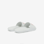 Women Lacoste V0ZN2702 White & Light Pink 1Y9 Croco Water-repellent Synthetic Slides - Image 3