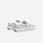 Women Lacoste V0ZN2707 White & Off White 65T Jump Serve Canvas Printed Slip on - Image 3