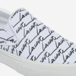 Women Lacoste V0ZN2707 White & Off White 65T Jump Serve Canvas Printed Slip on - Image 6