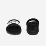 Women Lacoste V0ZN2709 Black & White 312 Croco Synthetic and Textile Slides - Image 5