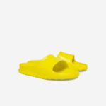 Women Lacoste V0ZN2712 Light Yellow LY2 Croco 2.0 Synthetic Logo Slides - Image 2