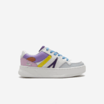 Women Lacoste V0ZN2714 White Light Purple 1T6 L005 Leather Sneakers
