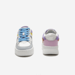 Women Lacoste V0ZN2714 White Light Purple 1T6 L005 Leather Sneakers - Image 4