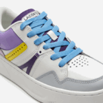 Women Lacoste V0ZN2714 White Light Purple 1T6 L005 Leather Sneakers - Image 5