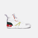 Women Lacoste V0ZN2715 Off White & Pink 06C L004 Mid Textile Sneakers