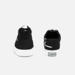 Women Lacoste V0ZN2716 Black & Off White 454 Jump Serve Lace Canvas Sneakers - Image 5