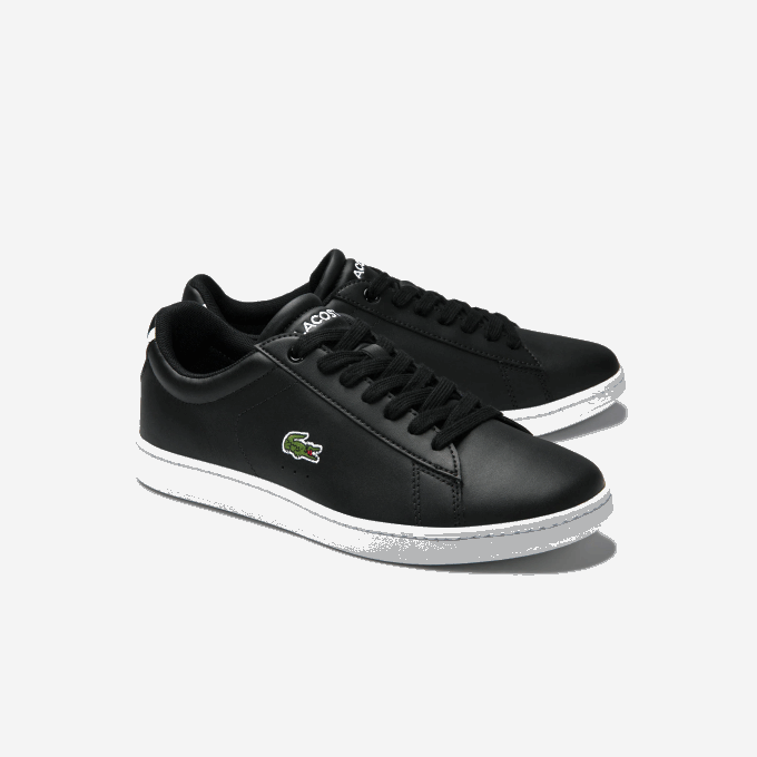 Women Lacoste V0ZN2717 Black 024 Carnaby Evo Mesh-lined Leather Sneakers - Image 2