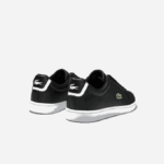 Women Lacoste V0ZN2717 Black 024 Carnaby Evo Mesh-lined Leather Sneakers - Image 3