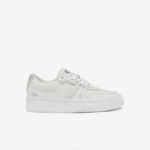 Women Lacoste V0ZN2720 White & Off White 65T L001 Leather Sneakers