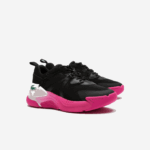 Women Lacoste V0ZN2722 Black Pink 1J1 LW2 Xtra Leather Sneakers - Image 2