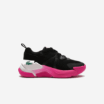 Women Lacoste V0ZN2722 Black Pink 1J1 LW2 Xtra Leather Sneakers