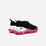 Women Lacoste V0ZN2722 Black Pink 1J1 LW2 Xtra Leather Sneakers - Image 3