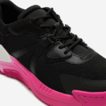 Women Lacoste V0ZN2722 Black Pink 1J1 LW2 Xtra Leather Sneakers - Image 6
