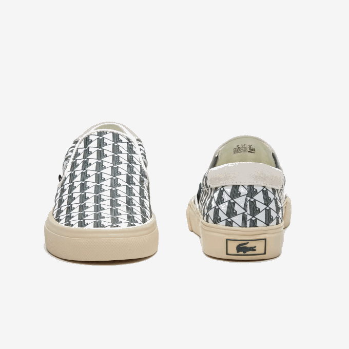 Women Lacoste V0ZN2723 Off White & White 03A Jump Serve Textile Slip On - Image 5