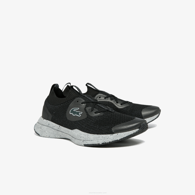 Women Lacoste V0ZN2726 Black & Off White 454 Run Spin Eco Textile Sneakers - Image 2