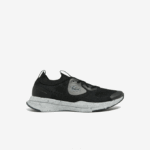 Women Lacoste V0ZN2726 Black & Off White 454 Run Spin Eco Textile Sneakers