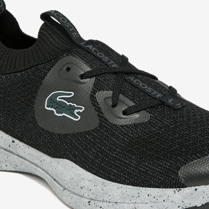 Women Lacoste V0ZN2726 Black & Off White 454 Run Spin Eco Textile Sneakers - Image 6