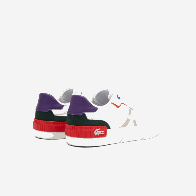 Women Lacoste V0ZN2730 Off White & Pink 06C L004 Textile Color-Pop Sneakers - Image 2
