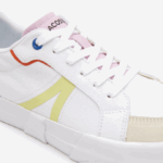 Women Lacoste V0ZN2730 Off White & Pink 06C L004 Textile Color-Pop Sneakers - Image 5