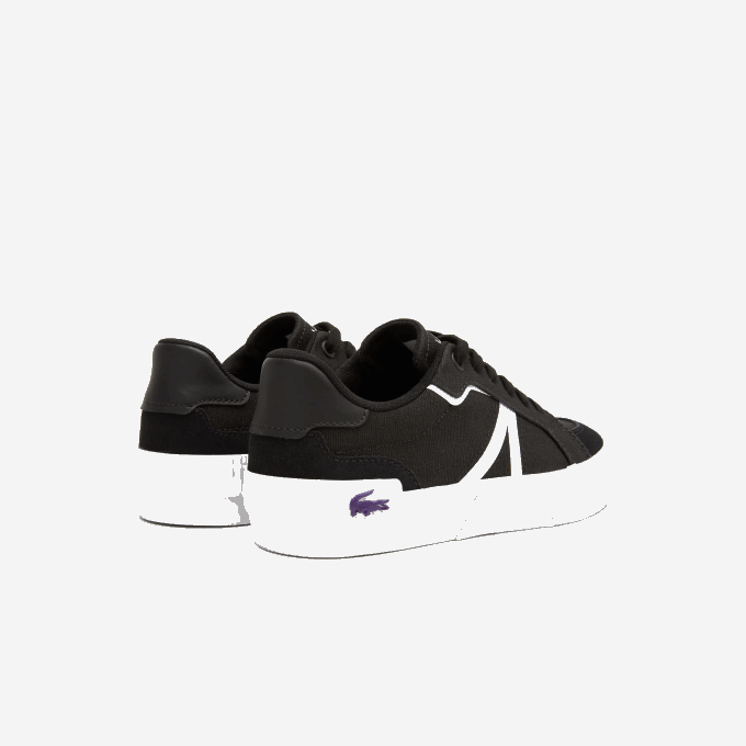 Women Lacoste V0ZN2731 Black & White 312 L004 Textile Color-Pop Sneakers - Image 3