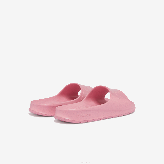 Women Lacoste V0ZN2733 Pink 13C Croco 2.0 Synthetic Logo Strap Slides - Image 2