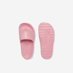 Women Lacoste V0ZN2733 Pink 13C Croco 2.0 Synthetic Logo Strap Slides - Image 3