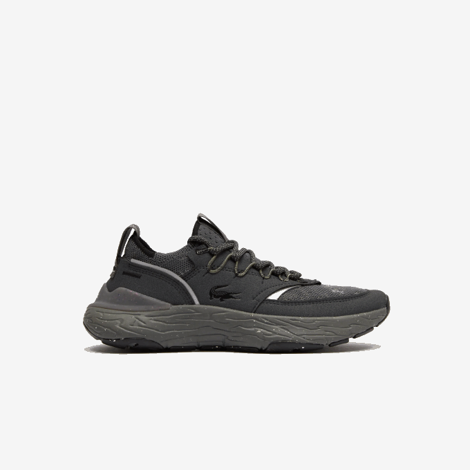 Women Lacoste V0ZN2735 Black 02H Re-Comfort Synthetic and Textile Tonal Sneakers - Image 1