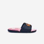 Women Lacoste V0ZN2736 Navy & Orange 325 Croco Dualiste Synthetic Slides
