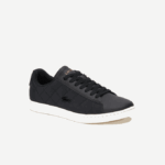 Women Lacoste V0ZN2737 Black & Off White 454 Carnaby Evo Quilted Sneakers