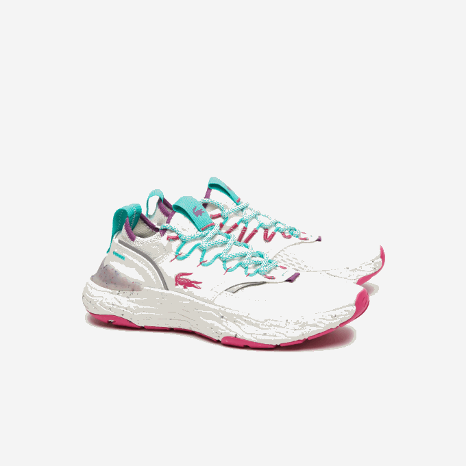 Women Lacoste V0ZN2739 White & Red 286 Re-Comfort Synthetic and Textile Sneakers - Image 2