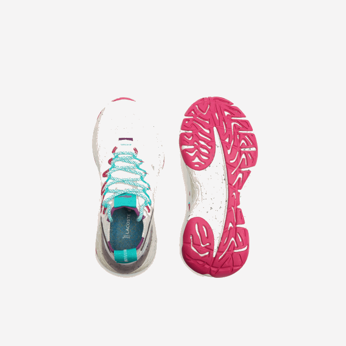 Women Lacoste V0ZN2739 White & Red 286 Re-Comfort Synthetic and Textile Sneakers - Image 4